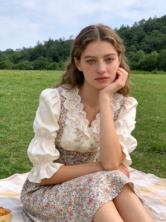 Romantic Satin Blouse