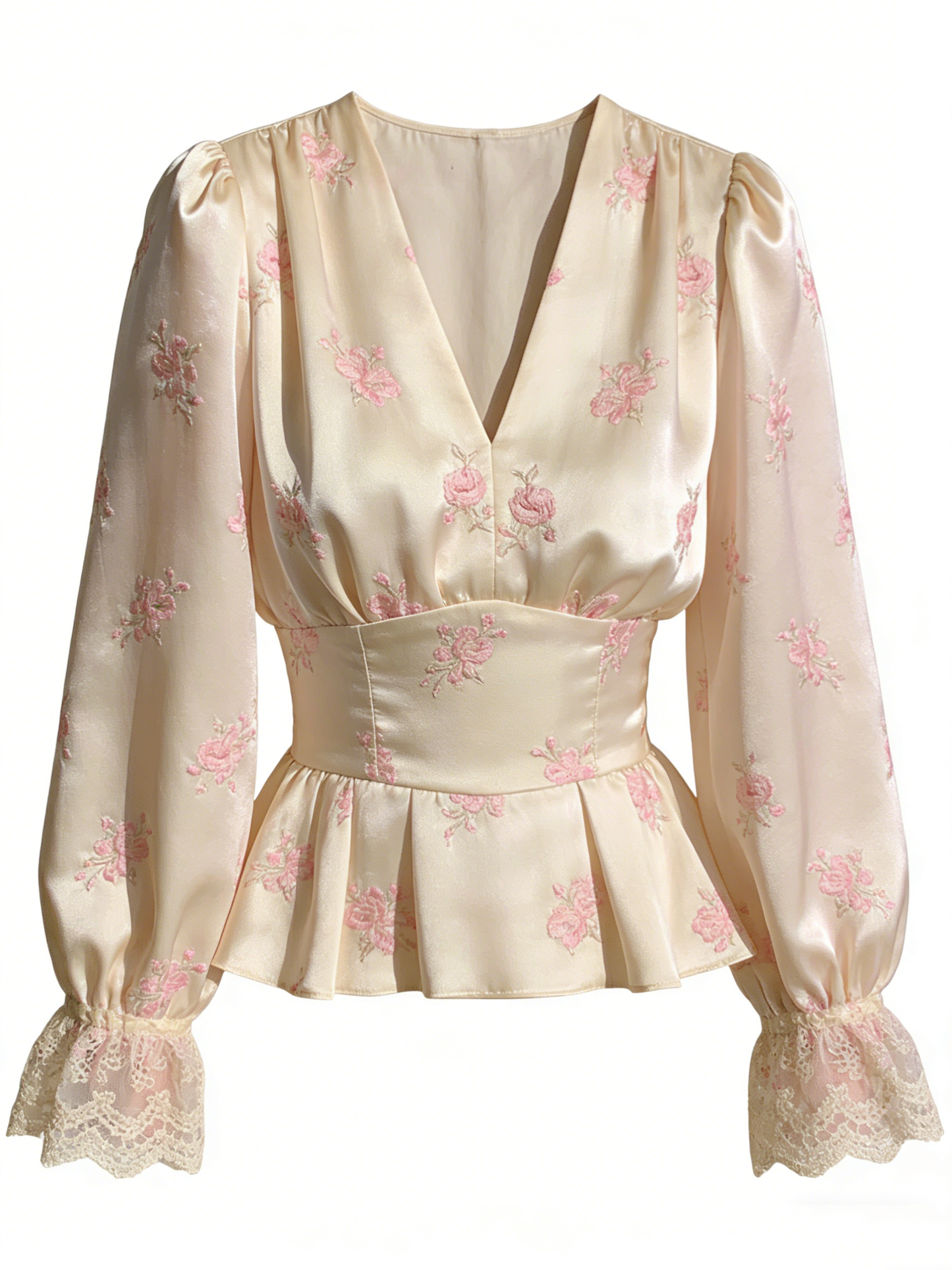 Vintage-Inspired Satin Blouse