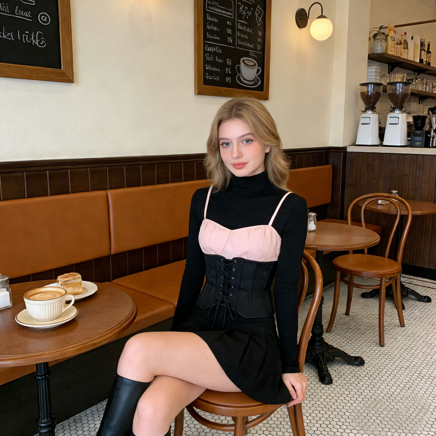 Gothic Two-Tone Corset Top